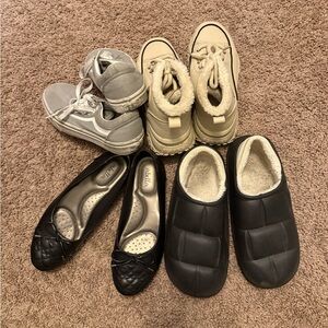 Gray and Cream womensShoes Set